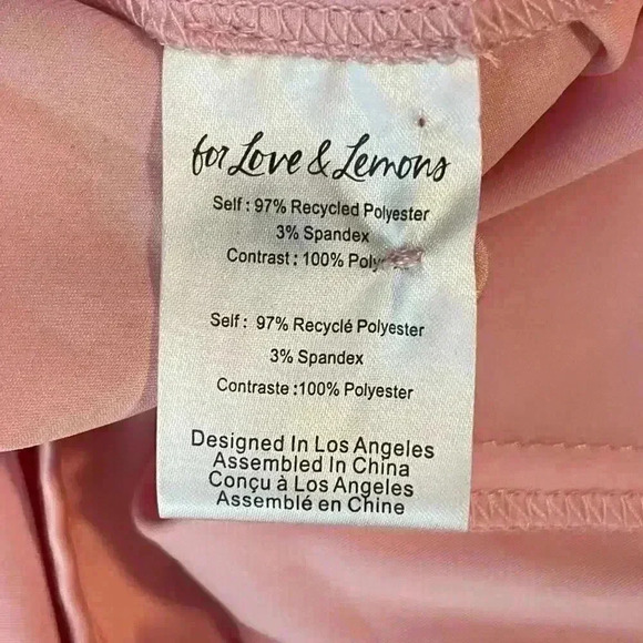 NWT For Love & Lemons Skye Bodysuit Size Medium Pink Roses - Picture 9 of 15